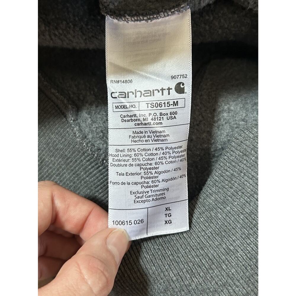 Carhartt Rain Defender Hoodie Pullover Sweatshirt Men’s XL Gray Heavyweight - Picture 7 of 7